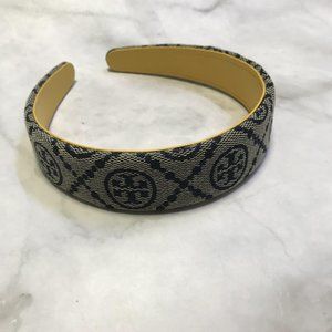 Tory Burch Women's T Monogram Wide Canvas Headband